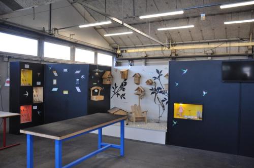 espace de présentation des objets confectionnés